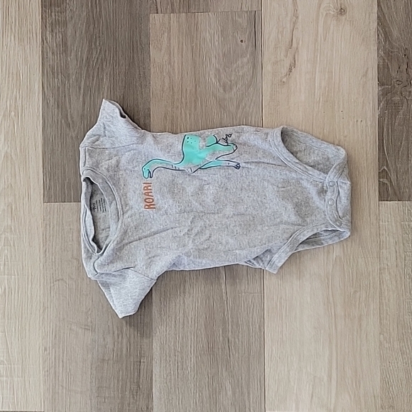 Carter's Grey Roar Dinosaur Onesie 9M - Picture 1 of 7
